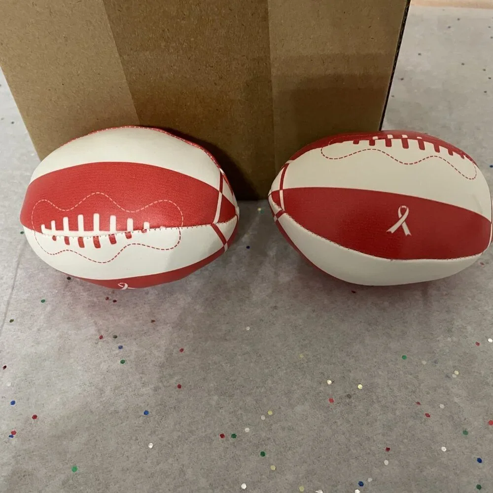 Teachers look a 24 Pcs Red Ribbon Week Footballs